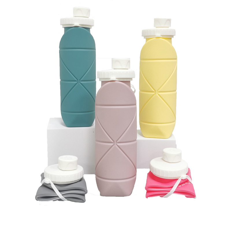 Silicone Folding Water Cup Outdoor Sports Kettle Creative Gift Portable Cycling Travel Telescopic Cup in stock Daifa
