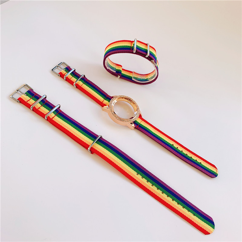 TikTok Explosions Rainbow Bracelet Micro Business Explosions ins Rainbow Bracelet Rainbow Bracelet Colorful Girl Heart Bracelet