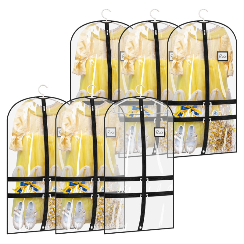 Children's PVC Clothes Dust Bag Extra Large Thickened Children's Wear Dust Cover Girl Dance Skirt Storage Bag