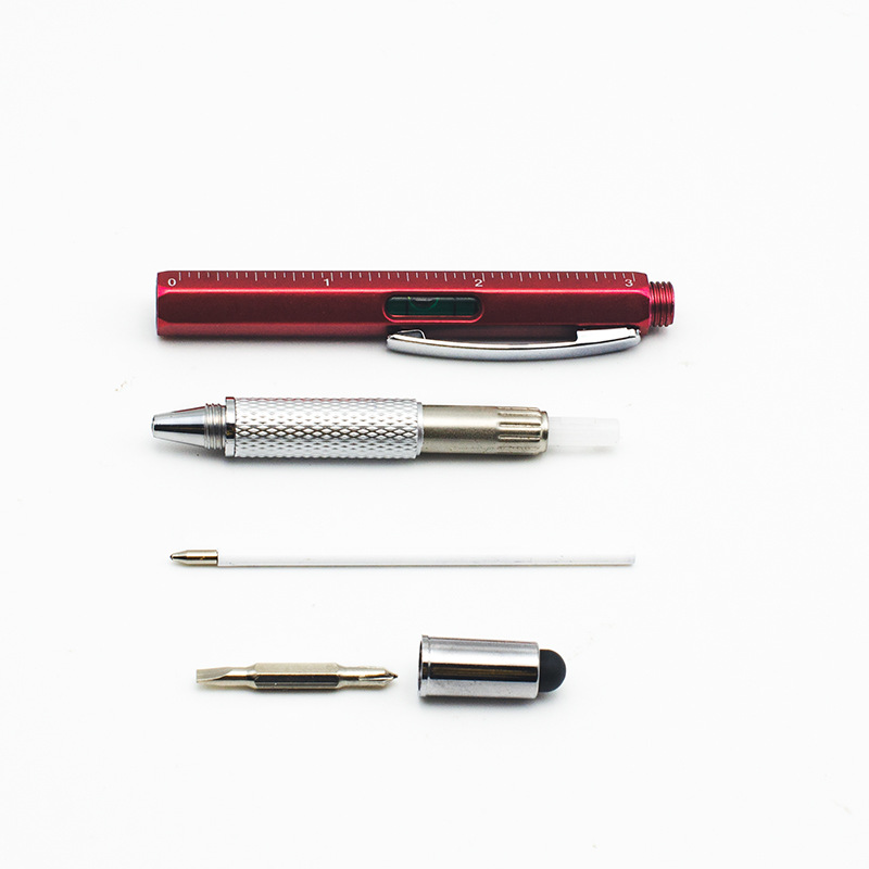 Six-in-one multifunctional screwdriver touch screen caliper level meter advertising ballpoint pen creative stationery gift pen wholesale