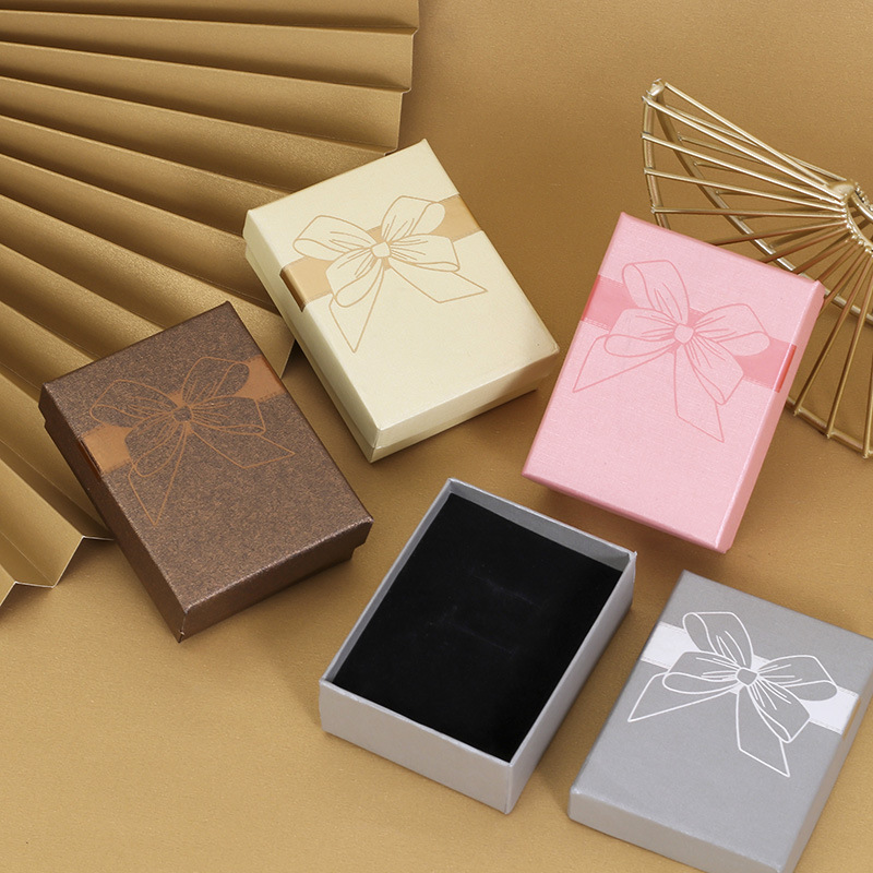 Butterfly knot necklace box gift box jewelry packaging jewelry box earring pendant box jewelry accessories box