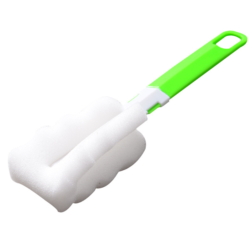 Factory direct supply sponge cleaning Cup brush long handle thermos cup milk bottle brush removable washing Cup cleaning brush Cup brush
