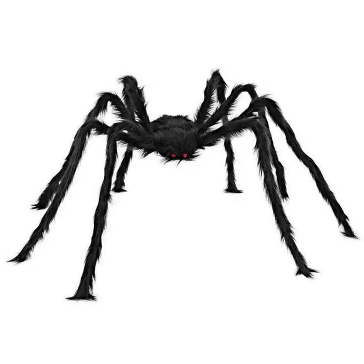 Spider web super large spider triangle web Halloween decoration props party trick simulation plush spider wholesale