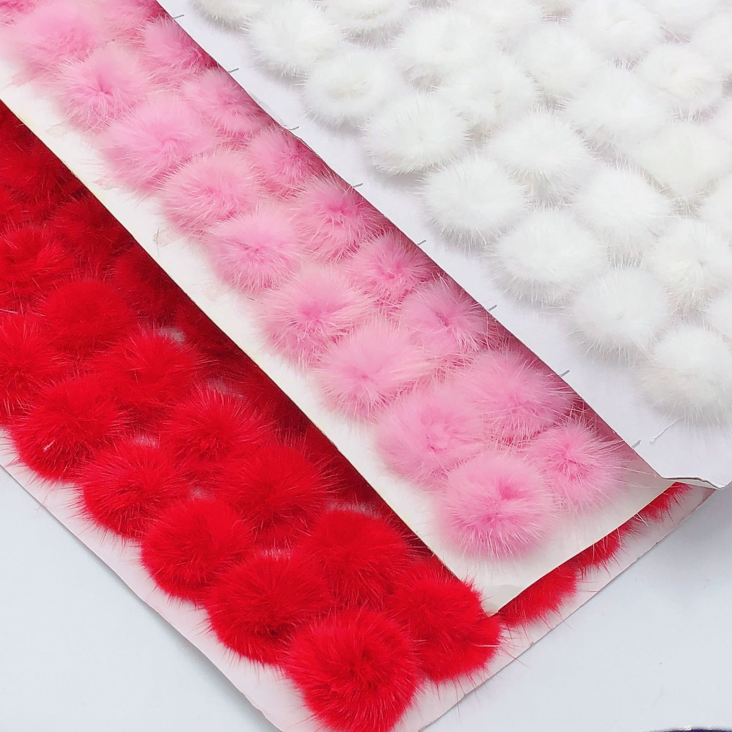 3cm mink fur ball buckle fur patch can be made of flower heart bow antique DIY hairpin hair accessories materials