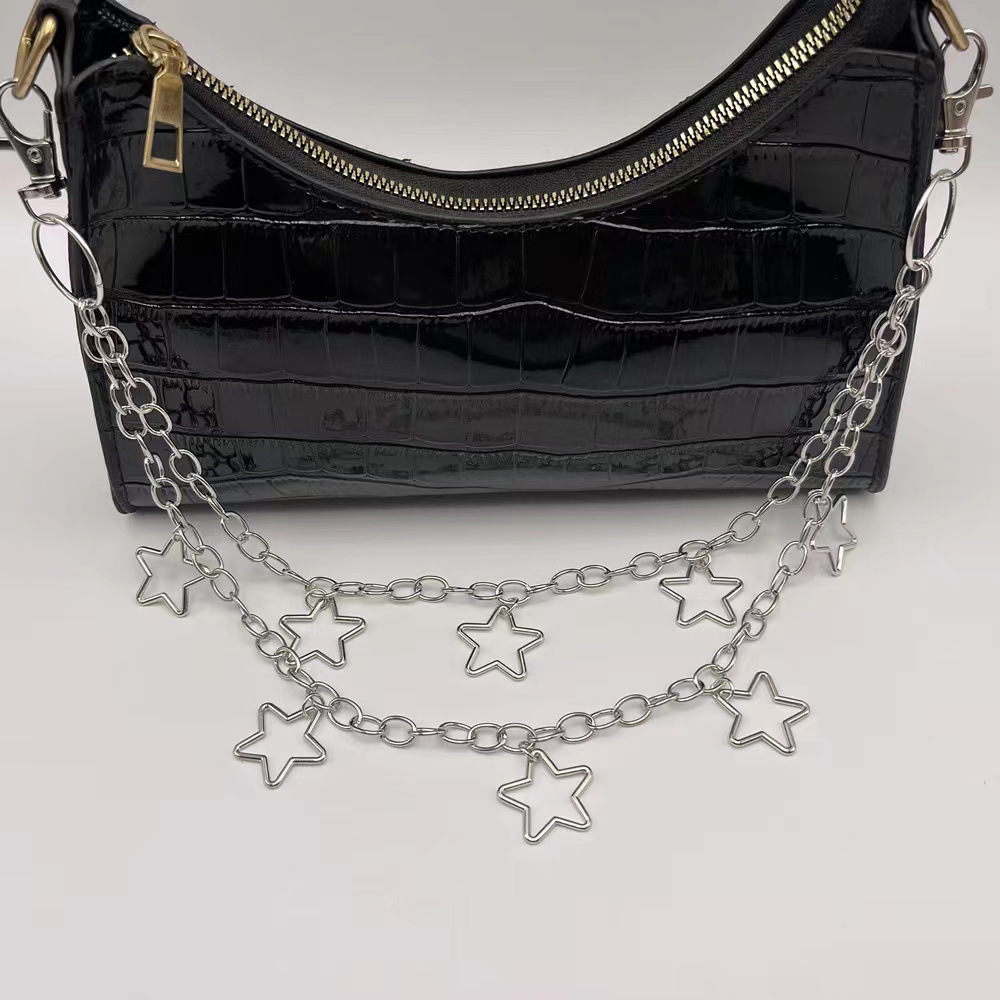 European and American Cross-border Jewelry Punk Metal Crescent Geometric Chain Bag Chain Hip-hop Trendy Cool All-match Men's and Women's Pant Chain