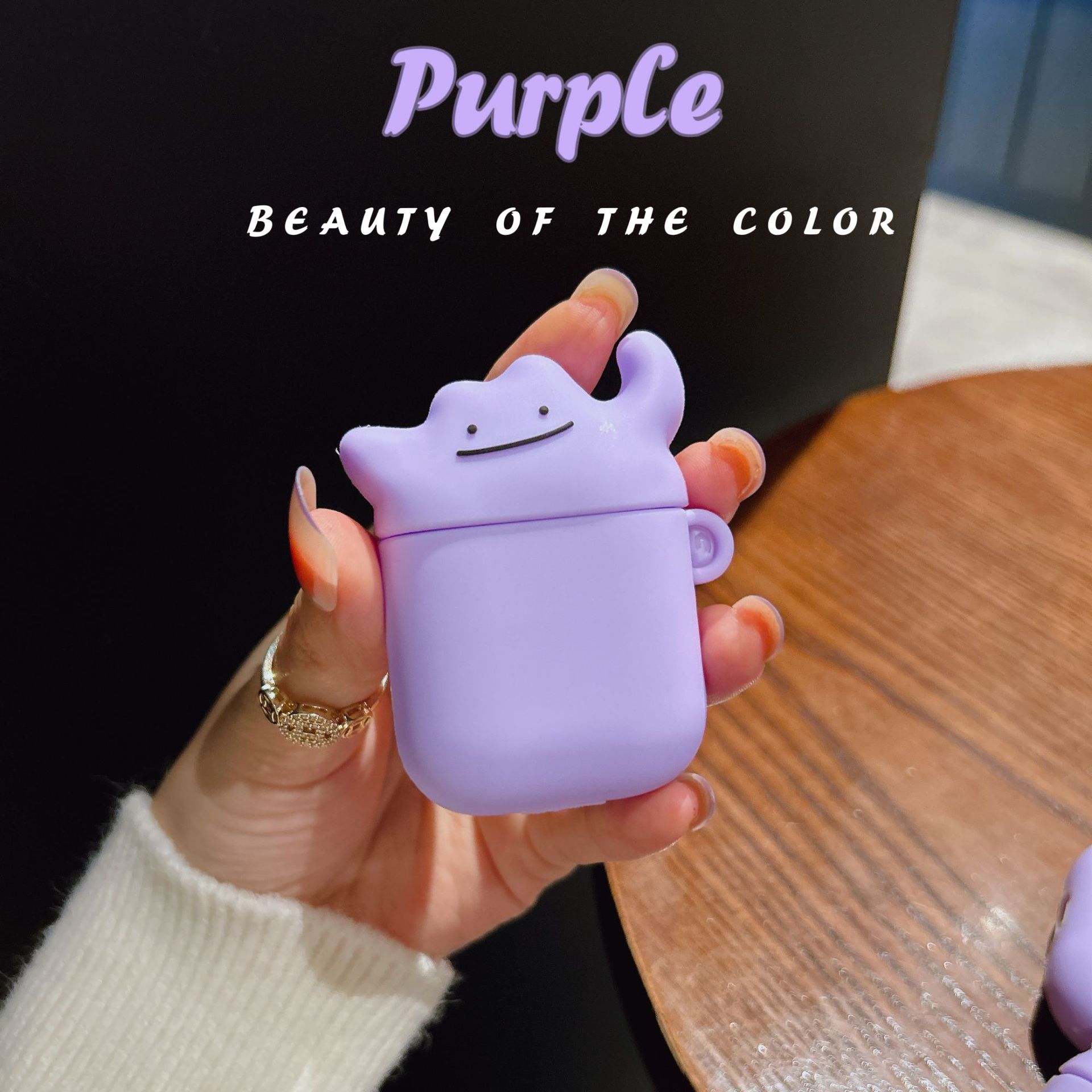 Cute cartoon purple variety monster AirPods pro Bluetooth headset protective case 1/2/3 generation soft case suitable for new