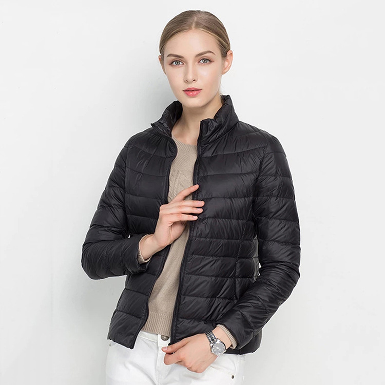 Women's Winter Coat 2024 Autumn and Winter Fashion Lightweight White Duck Down Collar Slim-fit Women's Winter Down Coat