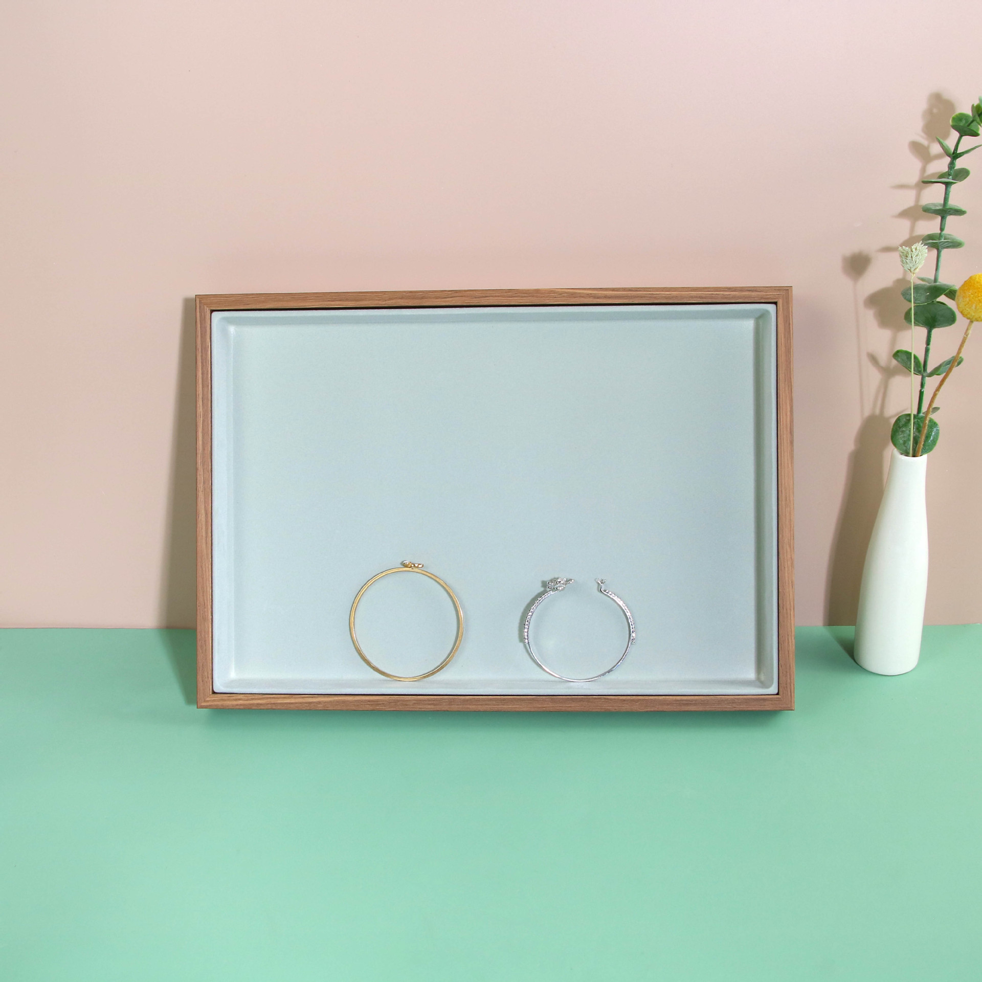 Factory direct Rosewood jewelry plate counter display tray ring earrings earrings bracelet selection props