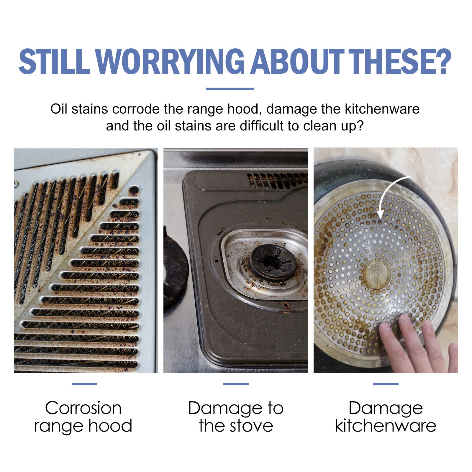 Jaysuing multi-functional cleaning powder kitchen heavy oil cleaning kitchenware rust removal stove range hood clean
