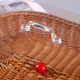 Factory Direct acrylic transparent cover rattan-like woven cake basket fruit basket dustproof food cover supermarket display basket