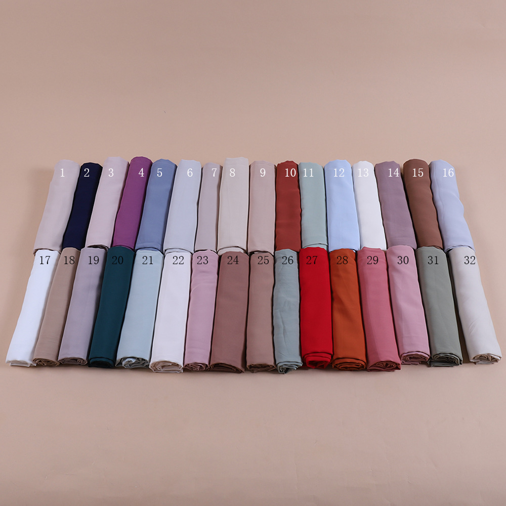 Cross-border chiffon embroidered scarf wholesale high quality broken card hanging shawl scarf Malaysia monochrome headscarf women