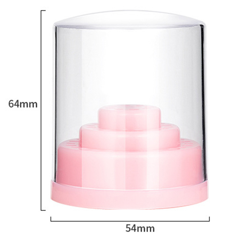 美甲打磨头插孔展示底座打磨机笔头小收纳盒整理打磨指甲笔48个孔