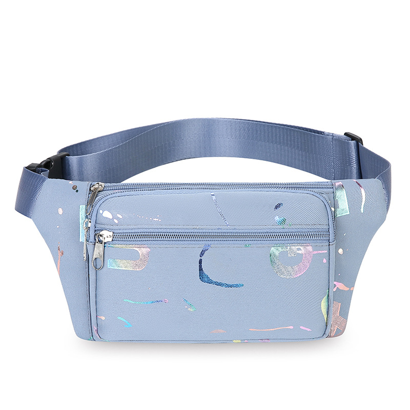 Cross-border hot selling fashion popular women's waist bag Oxford cloth chest messenger bag multi-compartment casual trendy waist bag for women