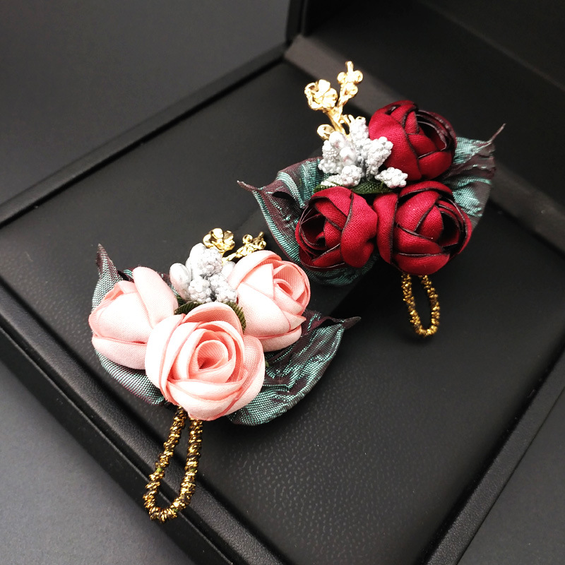 New Korean Style Elegant Brooch Fabric Wedding Holiday Corsage Personalized Fashion Flower Pin Clothes Accessories Women