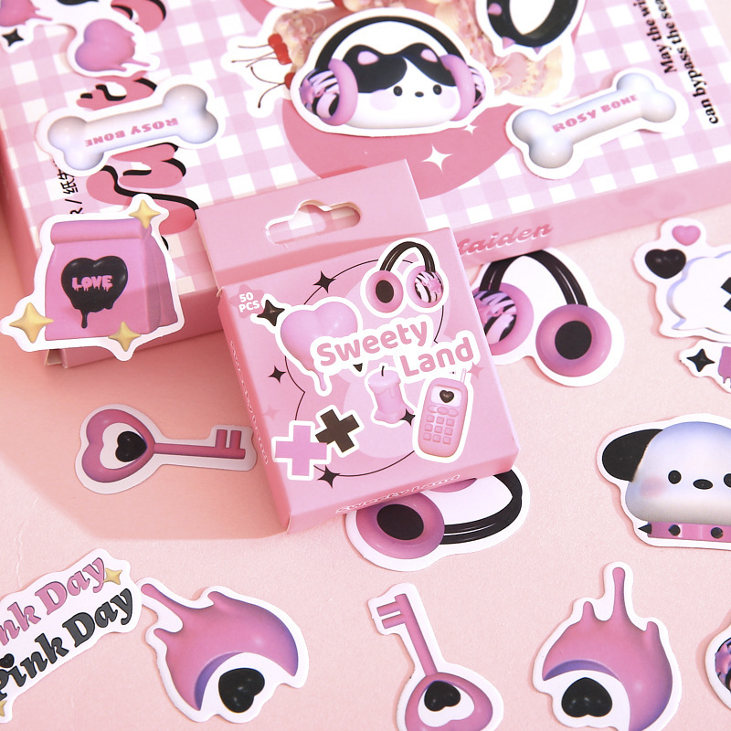 Mr. paper special-shaped boxed stickers soft candy Paradise series cute cartoon sealing stickers Journal material stickers 4