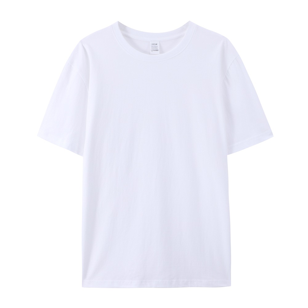Foreign Trade European Size Large Round Neck Short Sleeve T-Shirt Printed and Embroidered logo Cultural Advertising Shirt Enterprise Work Group Party Clothes