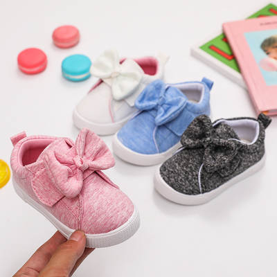 Winter Children's Cotton Shoes Women's Shoes Soft Sole Children's Indoor Shoes Bow Cute Baby Toddler Shoes Cross-border Hair