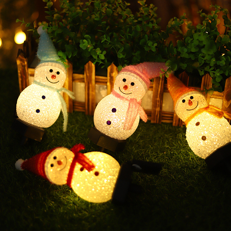 Snowman Solar Landscape Light Lawn Light Garden Set Christmas Light Outdoor Light String Decoration Waterproof Grass Light