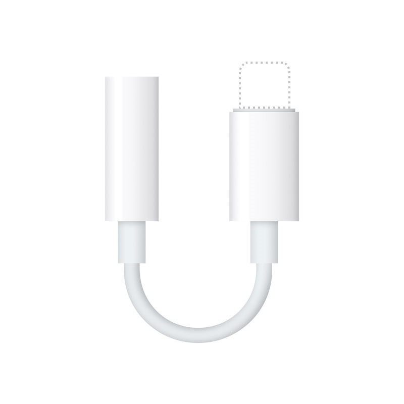 Suitable for Apple mobile phone headset lightning to 3.5mm adapter for live calls, listening to songs and audio adapter