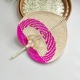 Rose-bamboo fan 30*38cm