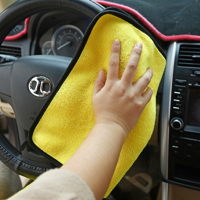 New thick double-sided coral fleece cloth car wash towel microfiber absorbent car towel manufacturers wholesale