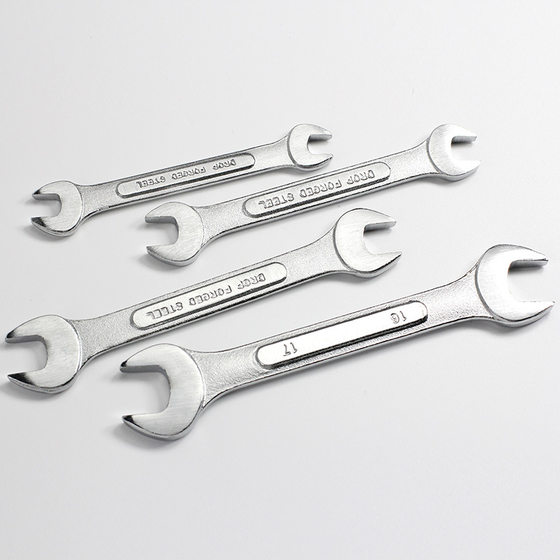 Factory wholesale sales of high carbon steel convex rib open-end wrench double wrench