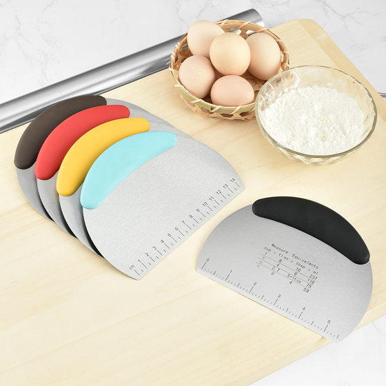 Stainless steel flour cut dough milk sugar cut dough cut dough knife cream scraping cut dough knife cake baking scraper