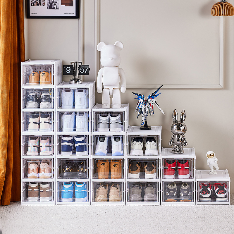 Shoe cabinet installation-free disassembly stack a batch of installation-free plastic multi-layer small apartment shoe box storage rack