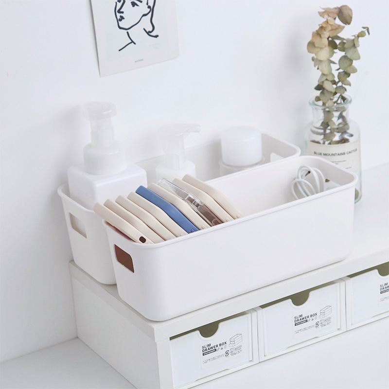 Desktop storage box mobile phone case organizer box student dormitory multifunctional sundries stationery storage rack portable storage basket