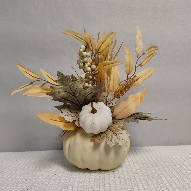 Cross-border Autumn Harvest Festival Thanksgiving Maple Leaf Fruit String Pumpkin Pot Home Decoration Props