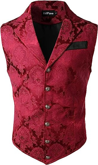 Amazon foreign trade new men's vest medieval costume retro Gothic long dress vest Halloween costume