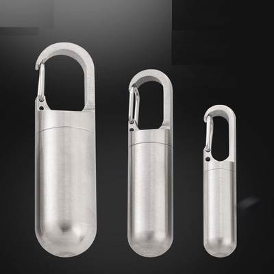 Stainless steel mini medicine bottle sealed moisture-proof waterproof bin portable small medicine box pill box dust-proof storage bottle