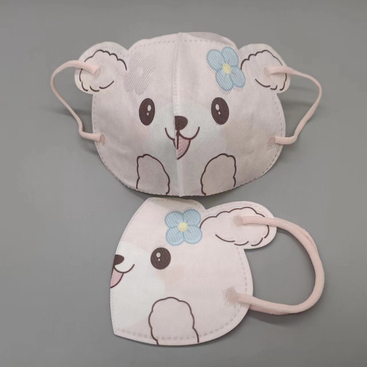 Online celebrity autumn and winter 3d three-dimensional disposable mask color big ear dog children cute cartoon protective girl
