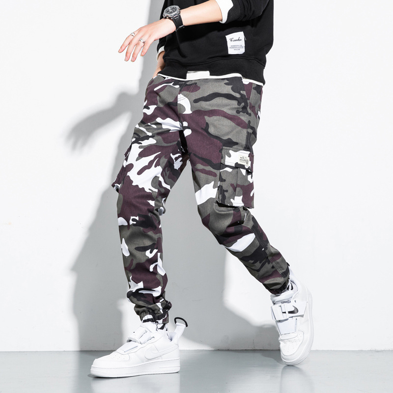 2021 spring new large size pants men's pants leggings loose fat teenagers a generation of direct sales