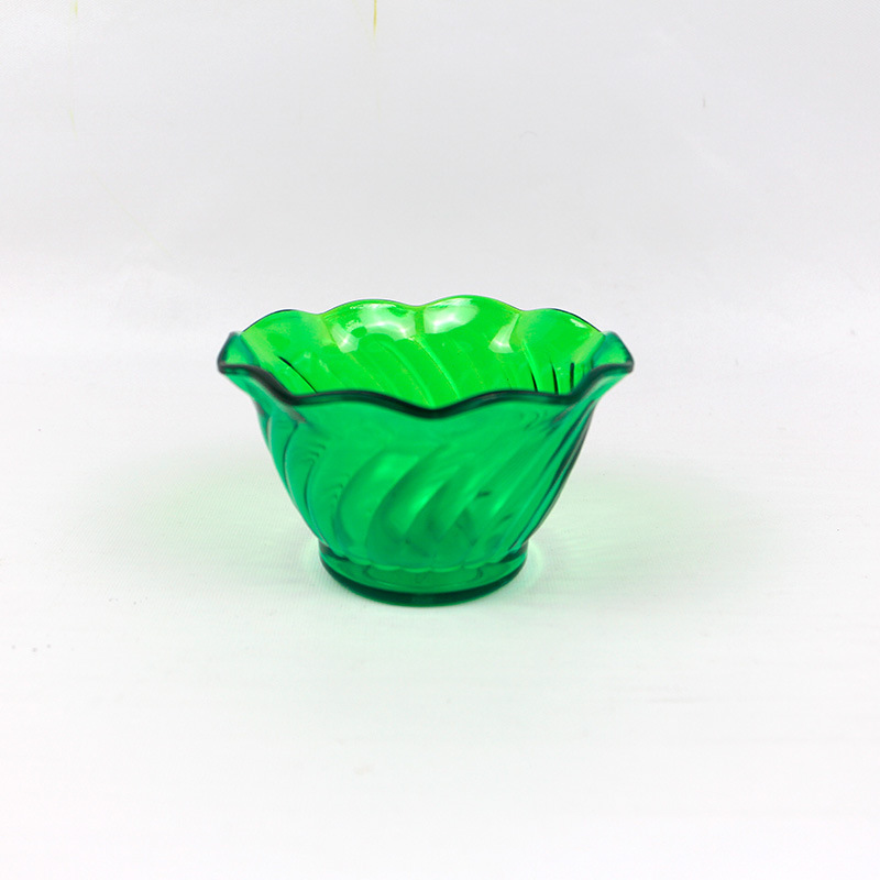 small size AS Plastic Salad Bowl Striped Plastic Bowl Pattern Ice Cream Bowl Mini small size Transparent Ice Cream Bowl
