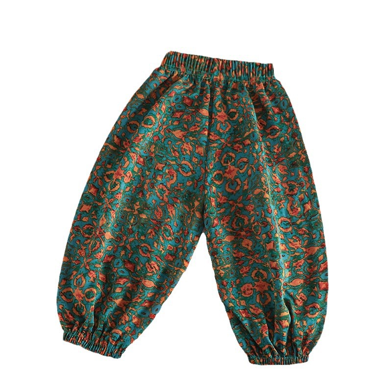 Children's Anti-mosquito Pants Summer Girls' Korean Style Lantern Pants Boys' Loose Middle and Large Children's Casual Thin Cropped Pants