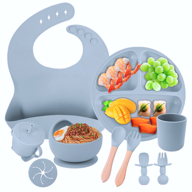Gray blue ten piece set