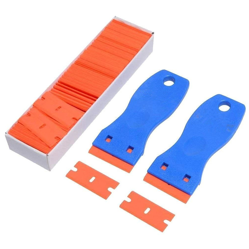 Factory direct car film dual-purpose plastic scraping knife LCD film tool cleaning mobile phone blade bubble removal