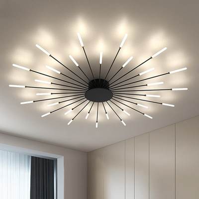 Cross-border modern minimalist LED ceiling lamp hall high-level sense fireworks lamp stepless dimming bedroom study ceiling lamp