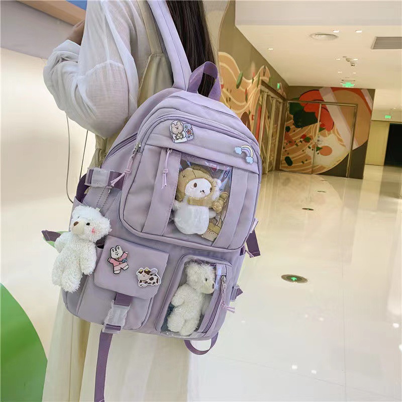 Large Capacity Backpack for High School Students ins Japanese Style Junior High School Student Schoolbag Women's Korean Style chic Mori Style Girls' Backpack