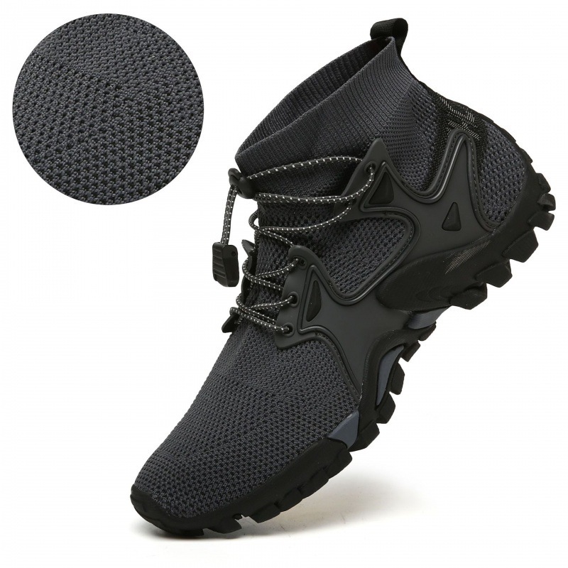 Personalized socks shoes men's shoes large size mesh fly woven solid color sports shoes outdoor hiking lovers running shoes
