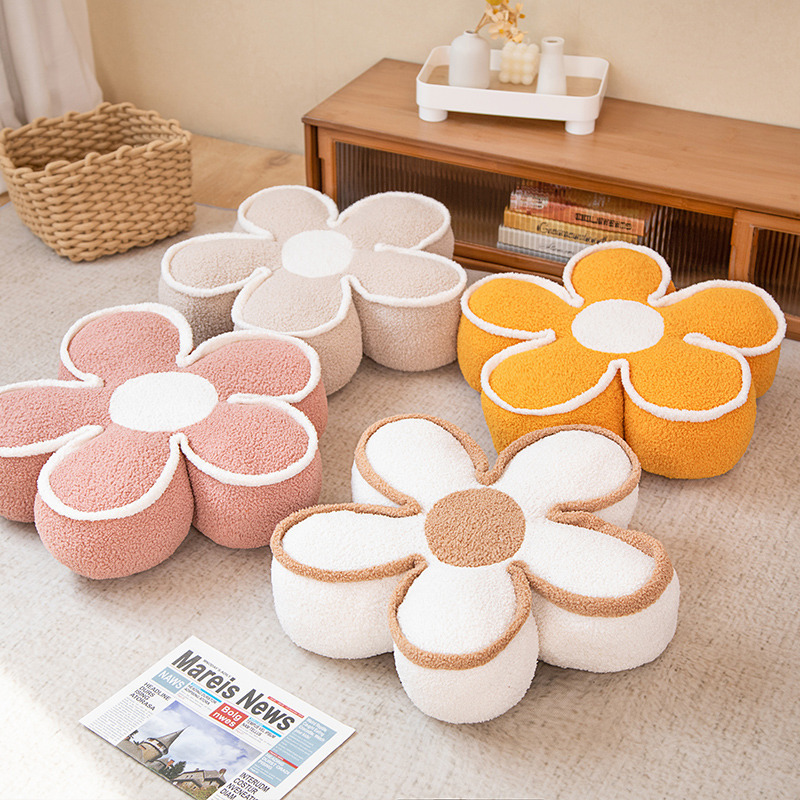 Cute Flower Cushion Butt Cushion Student Chair Back Cushion Sunflower Pillow Bedroom Living Room Sofa Bay Window Cushion