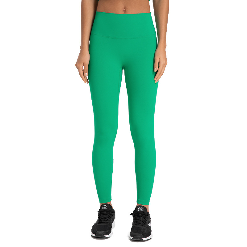Spring and summer new nude high waist sports tights hip belly slimming running fitness yoga pants D19108
