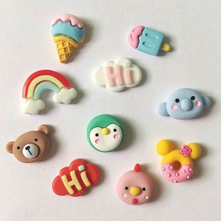 Three-dimensional cup stickers for water cups ins resin accessories cute seamless diy Primary School students Cup 3d stickers