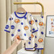 2023 Summer New Children's Home Clothes Boys' Air-conditioning Clothes Korean Girls' Cotton Suit Thin Baby Pajamas