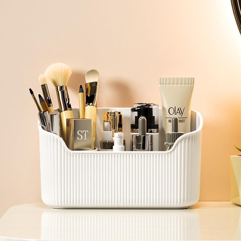 Mirror Cabinet Cosmetic Storage Box Beveled Desktop Dressing Table Skin Care Perfume Built-in Storage Bathroom Cabinet