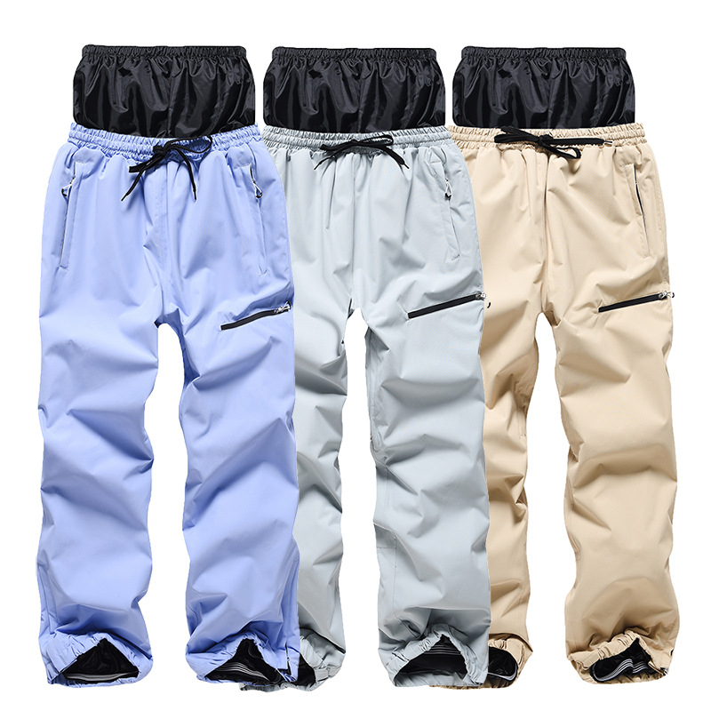 New Ski Pants Men's and Women's Winter Outdoor Windproof Waterproof Warm Ski Pants Snowboard Double Ski Pants
