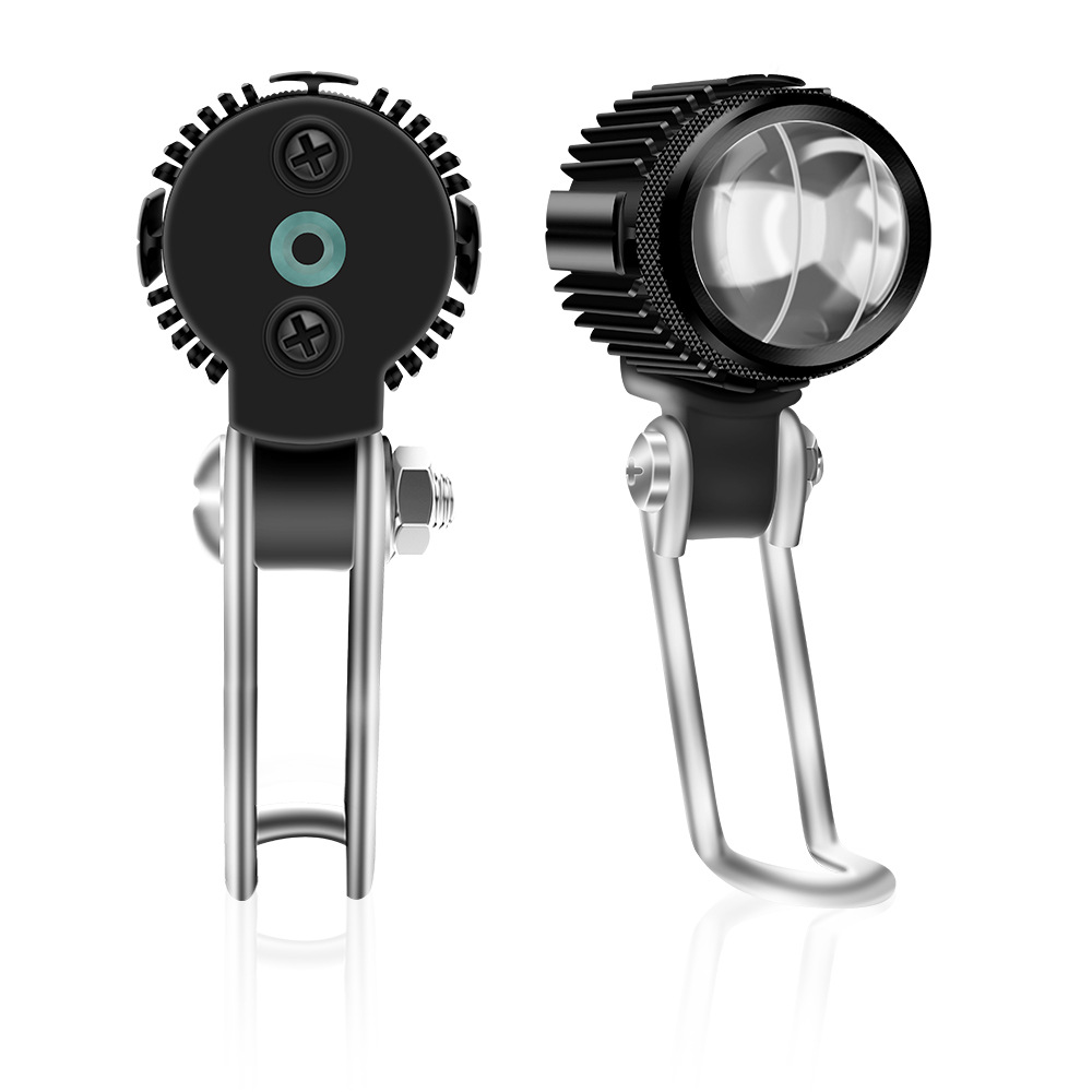 Cross-border hot sale motorcycle headlight led two-color far and near light integrated rearview mirror spotlight electric car headlight