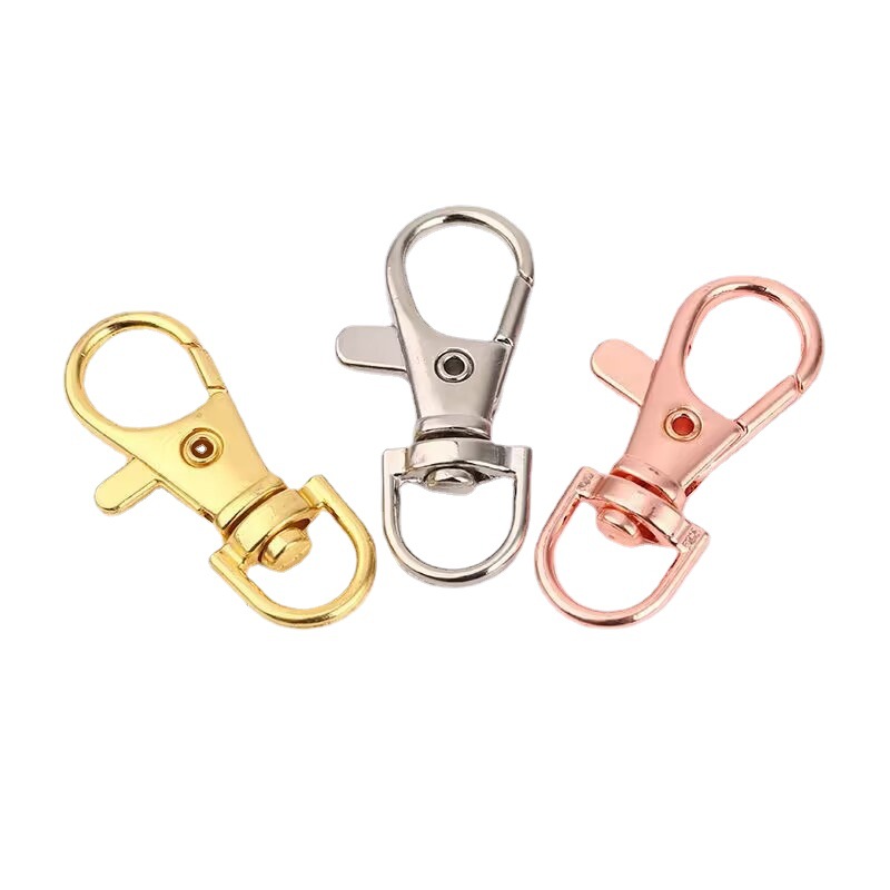 Wholesale spring fish mouth buckle luggage chain accessories hanging buckle c ring lobster buckle stainless steel keychain zinc alloy dog buckle