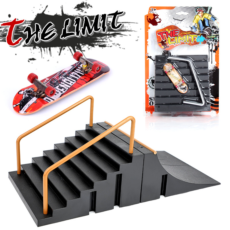 Finger Skateboard Venue Basic Edition Scene Combination Set Alloy Bracket Scooter Graffiti Children's Fingertips Dance Ground